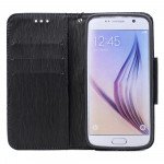 Wholesale LG G5 Color Flip Leather Wallet Case with Strap (Black Black)